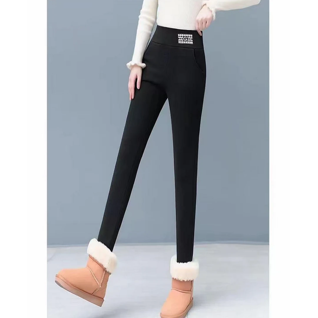 秋冬新款加绒高腰外穿打底裤瑕疵女裤子G无痕芭比裤2214长93