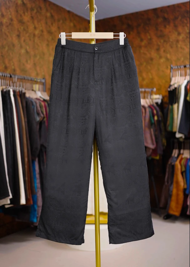 【玄黎】新中式国风复古新款气质可拆卸加厚直筒裤女354