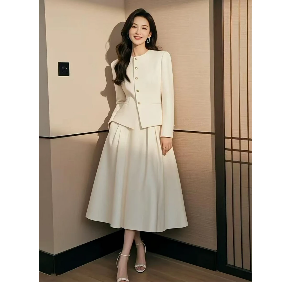 2025秋季新款女装时尚穿搭一整套气质小香风洋气套装裙子女士通勤