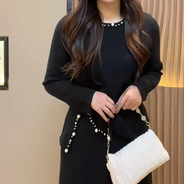 【婷哥定制  白桃夹心】冬季温柔显瘦遮肉大码毛衣套装LPP61425