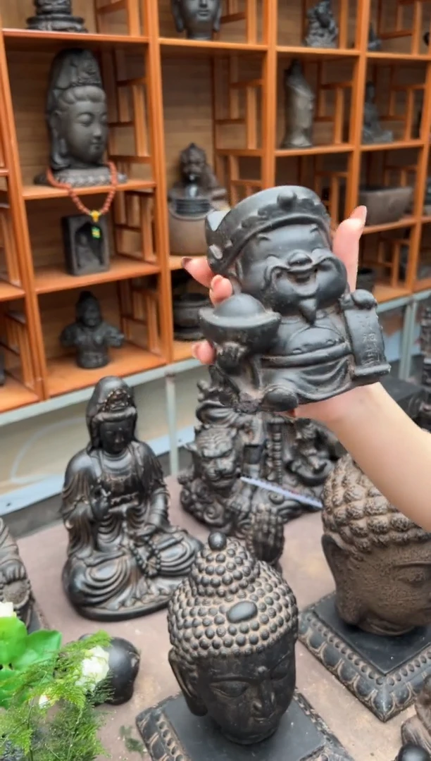 陶土【火山泥】财神到摆件