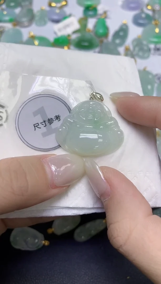 颈饰未镶嵌翡翠天然缅甸翡翠A货百元以上9元证书费自理