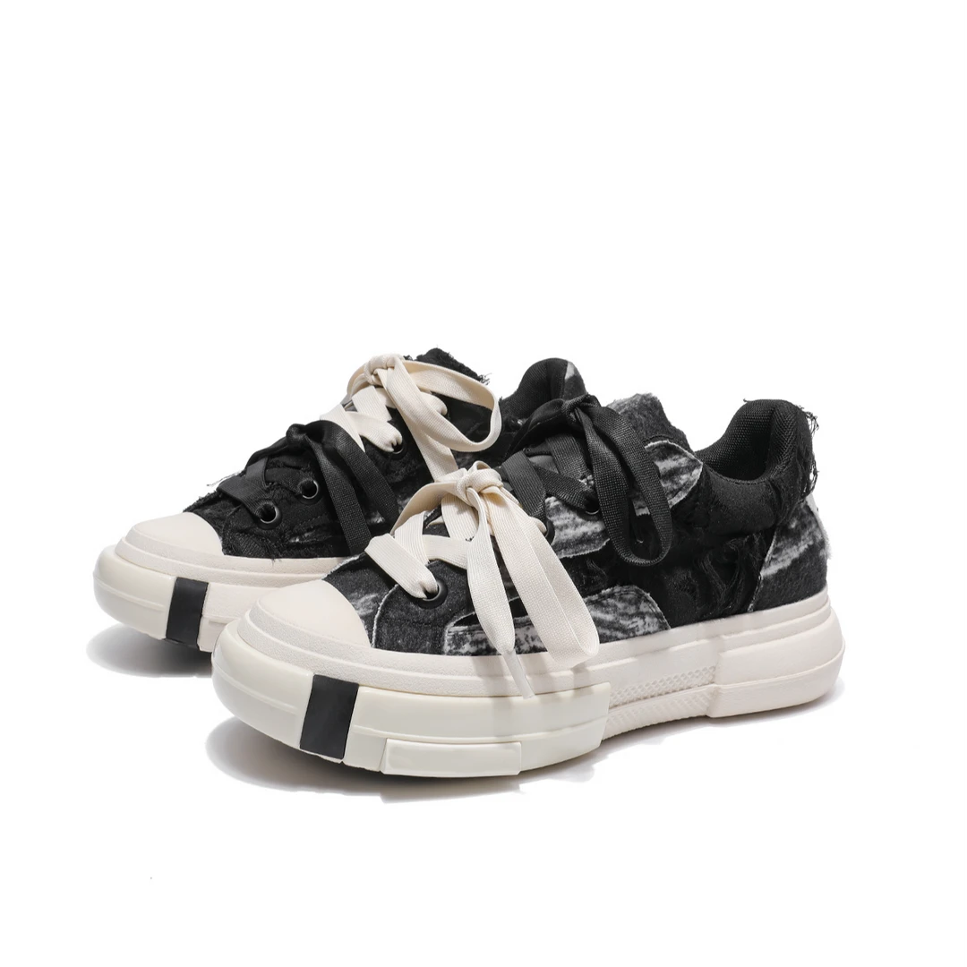 AH【暗夜】夏季帆布隐形增高7厘米百搭潮流设计款男女休闲增高鞋