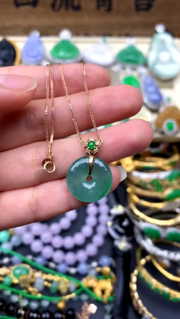 【闪购商品】翡翠颈饰18K金镶嵌374-中国好珍宝
