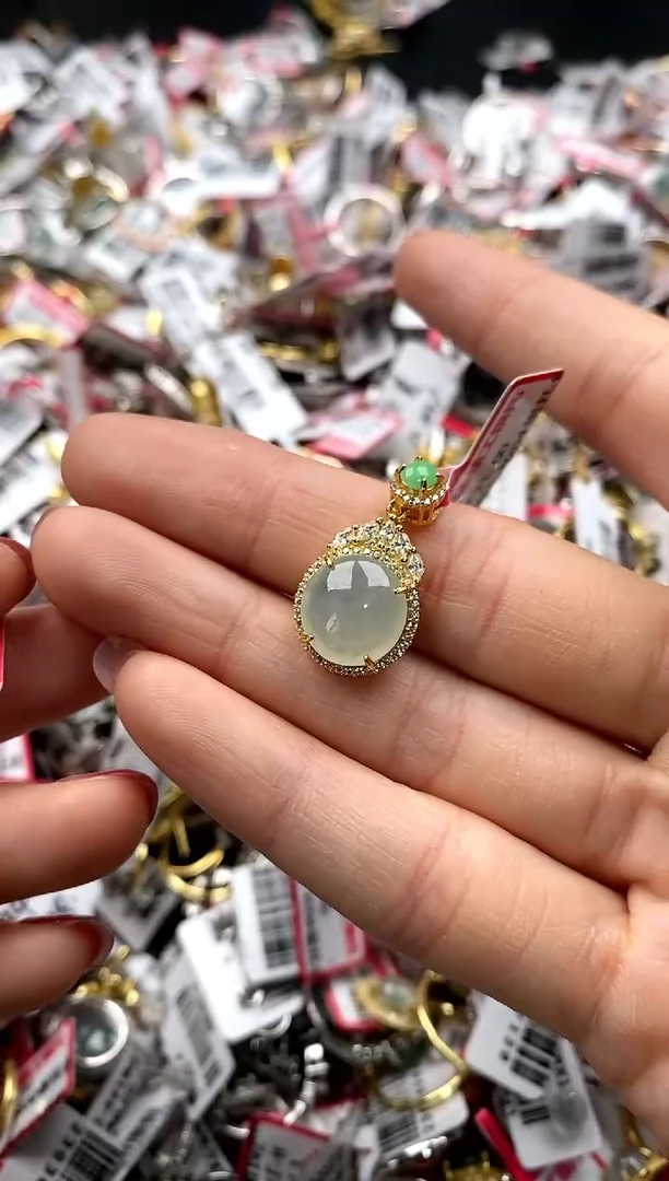 【闪购商品】翡翠戒指银S925镶嵌33333333     7