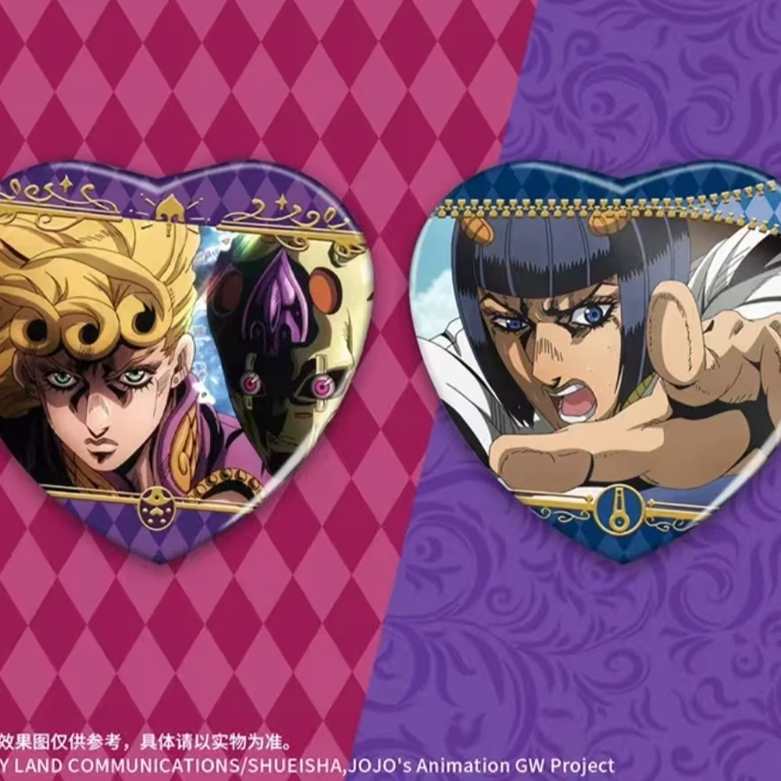 【平拆】jojo黄金之风心形马口铁徽章