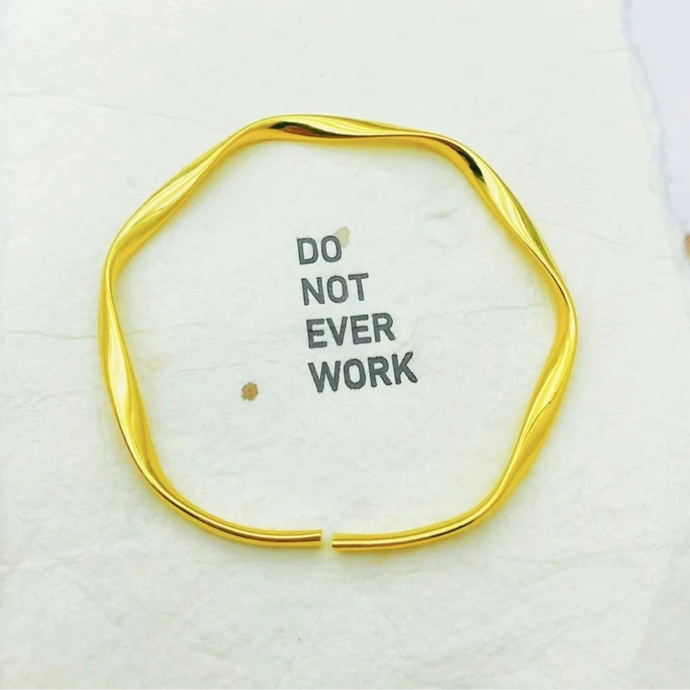 铜合金手镯 精工版光面莫比乌斯手镯ins时尚气质百搭小众简约素圈