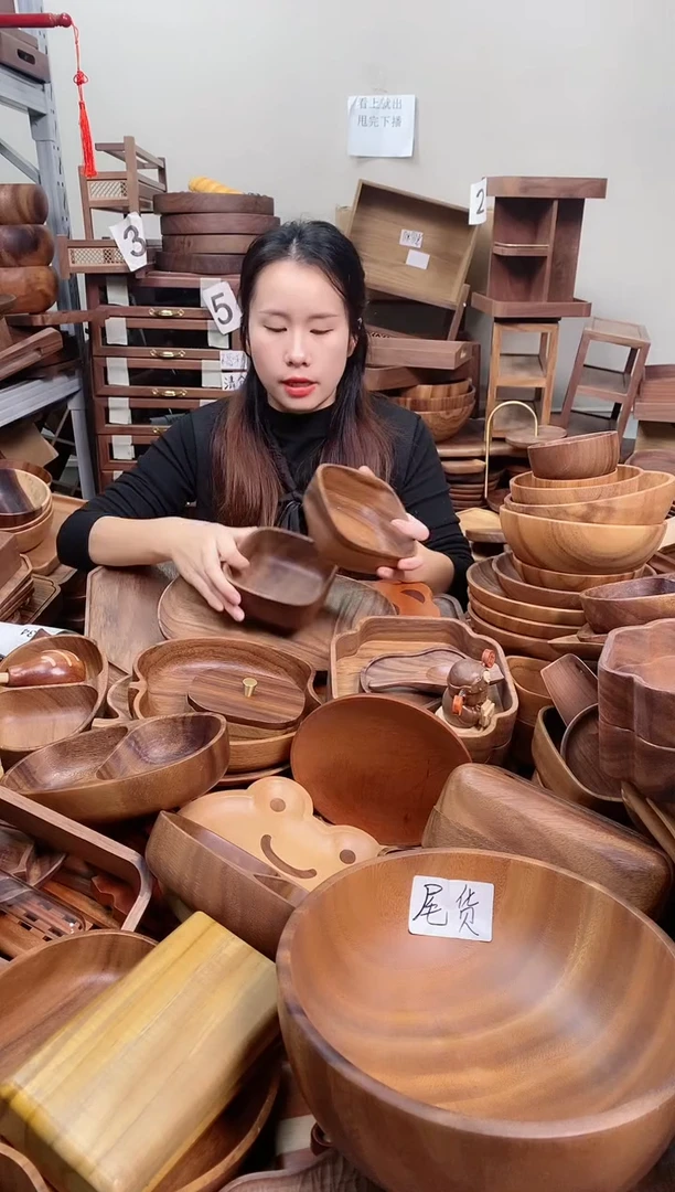 木 南美胡桃木正方砵13*5.5cm