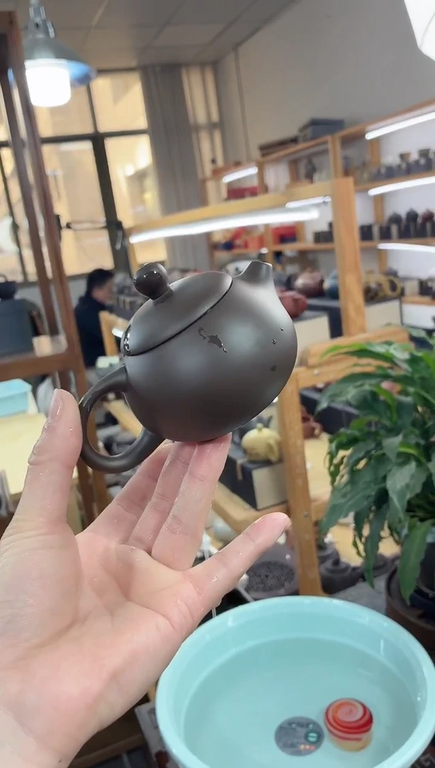 瓷片紫砂小品西施壶