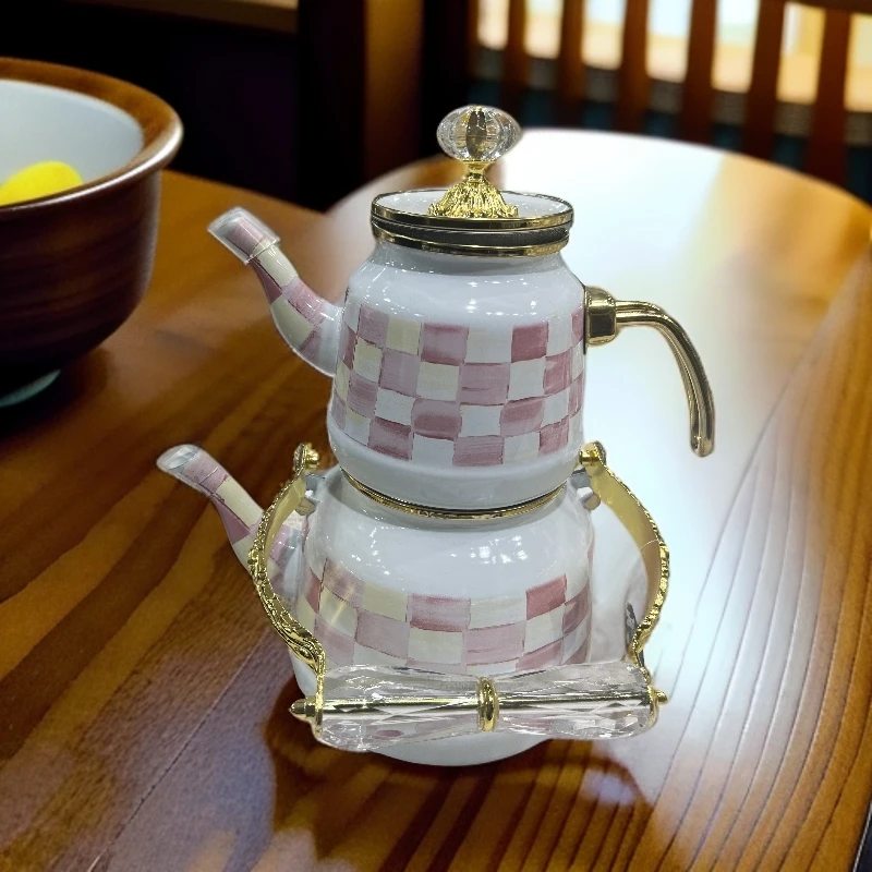 EZNA 双层新款茶壶欧式轻奢手工家用