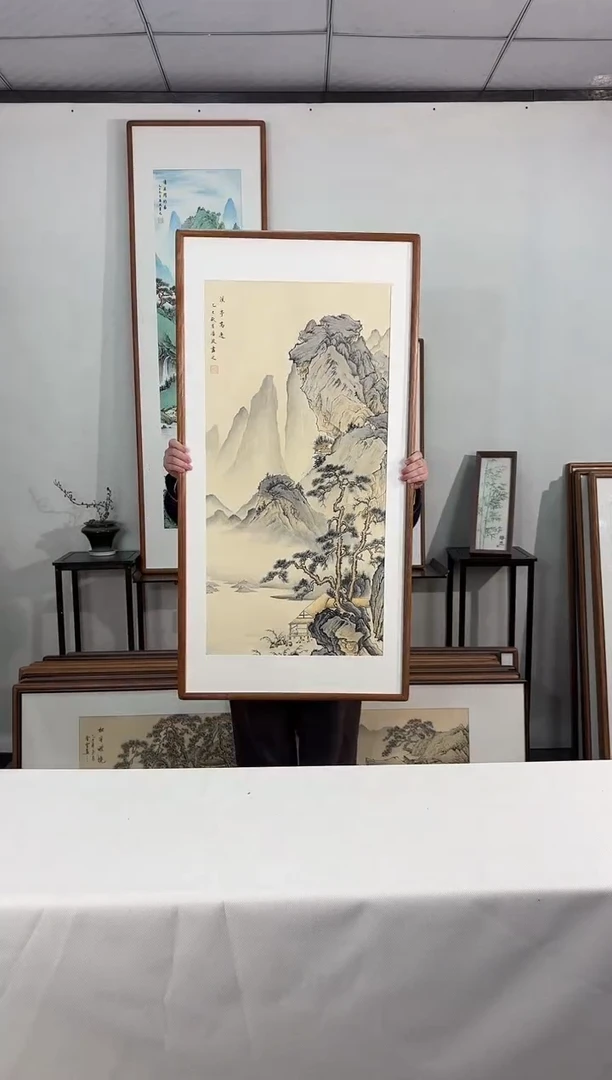 国画手绘*溪亭高逸*62*122cm