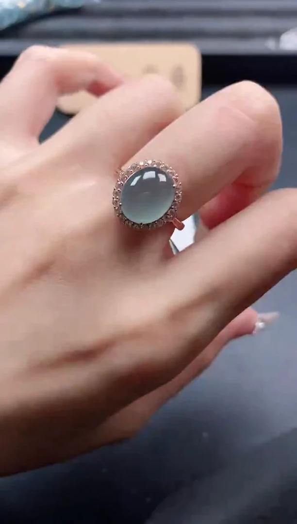 银S925镶嵌戒指翡翠15151