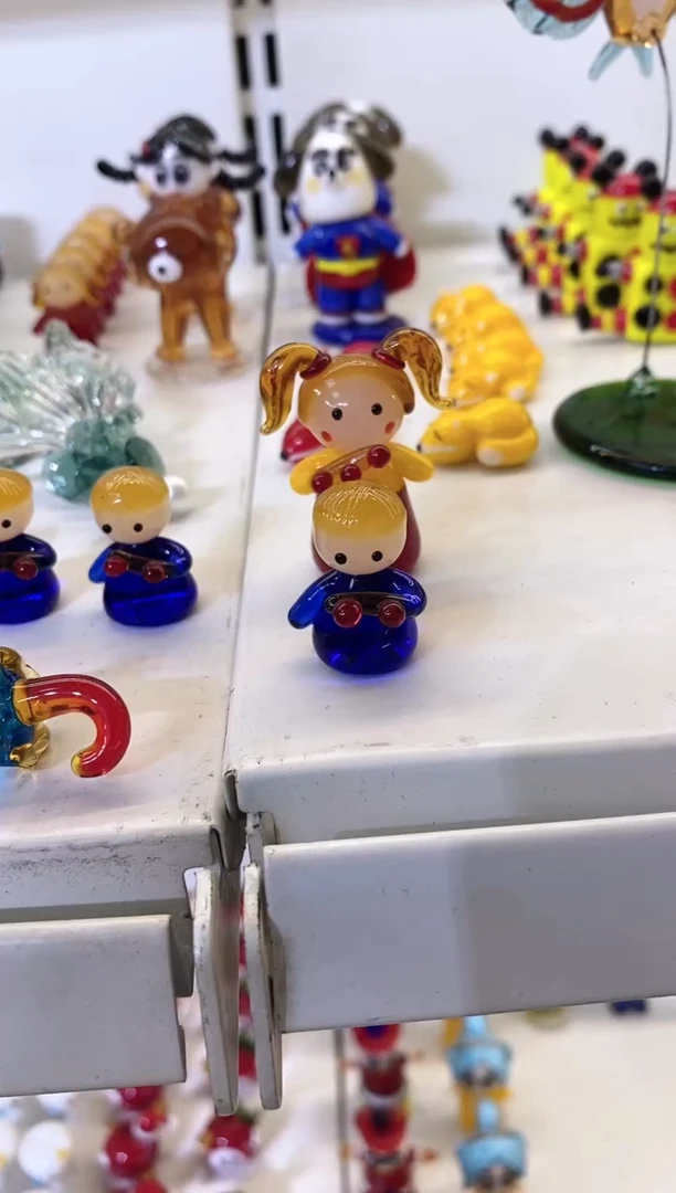 琉璃手工艺品乐*2个娃娃