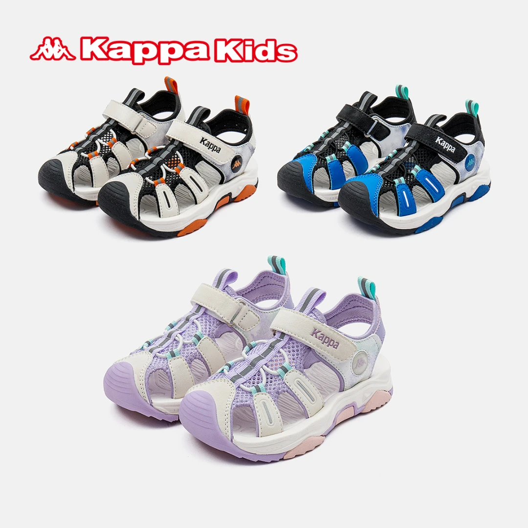 Kappa Kids卡帕夏季网面透气软底包头户外舒适轻便时尚休闲鞋凉鞋