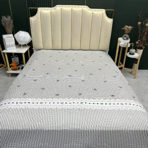 蝴蝶结双人床盖2.3*2m