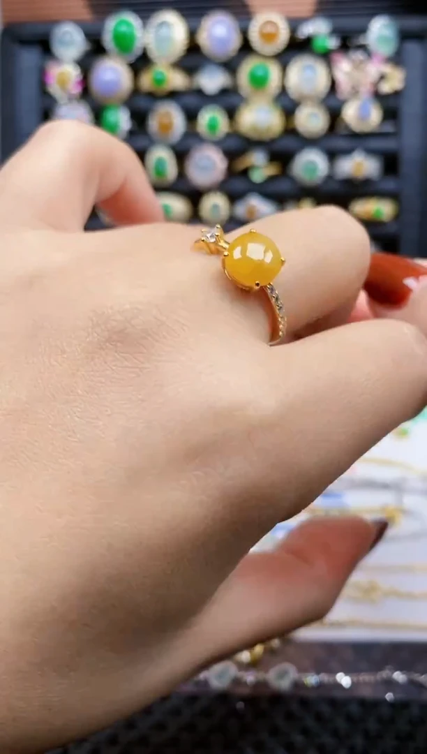 银S925镶嵌戒指翡翠99