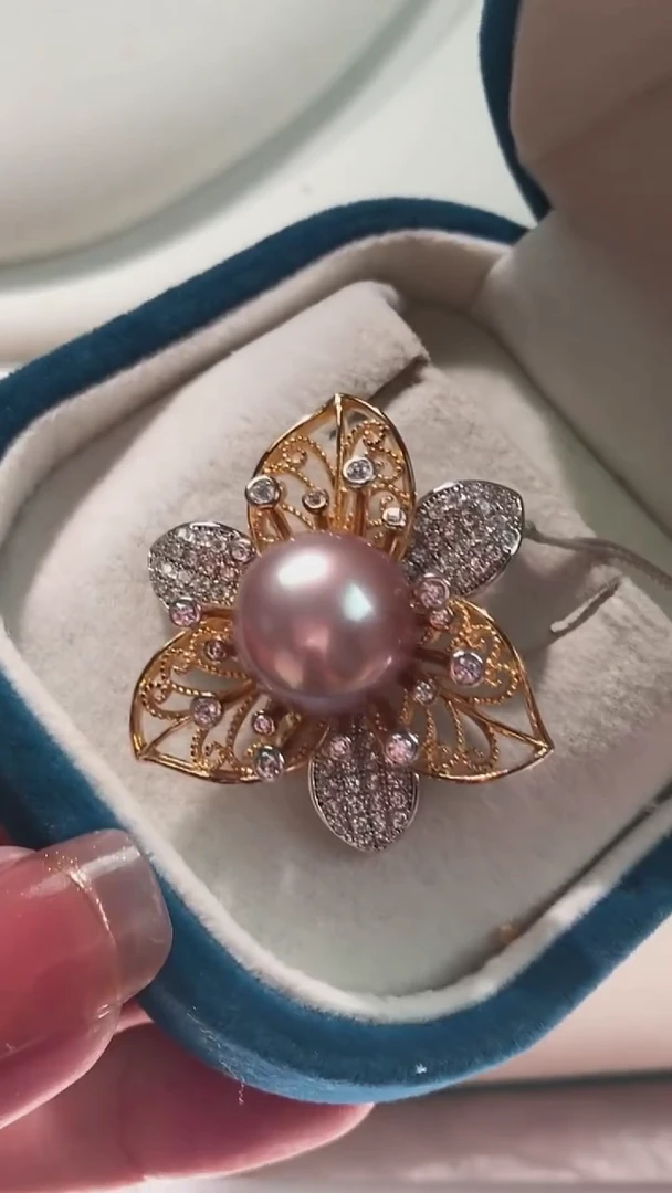 淡水珍珠合金吊坠(不含链)012