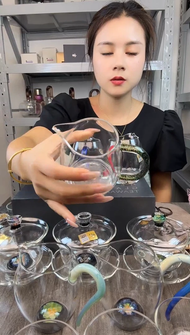 手工艺品玻璃刘*禾器 澄然黑金公道杯 普通盒