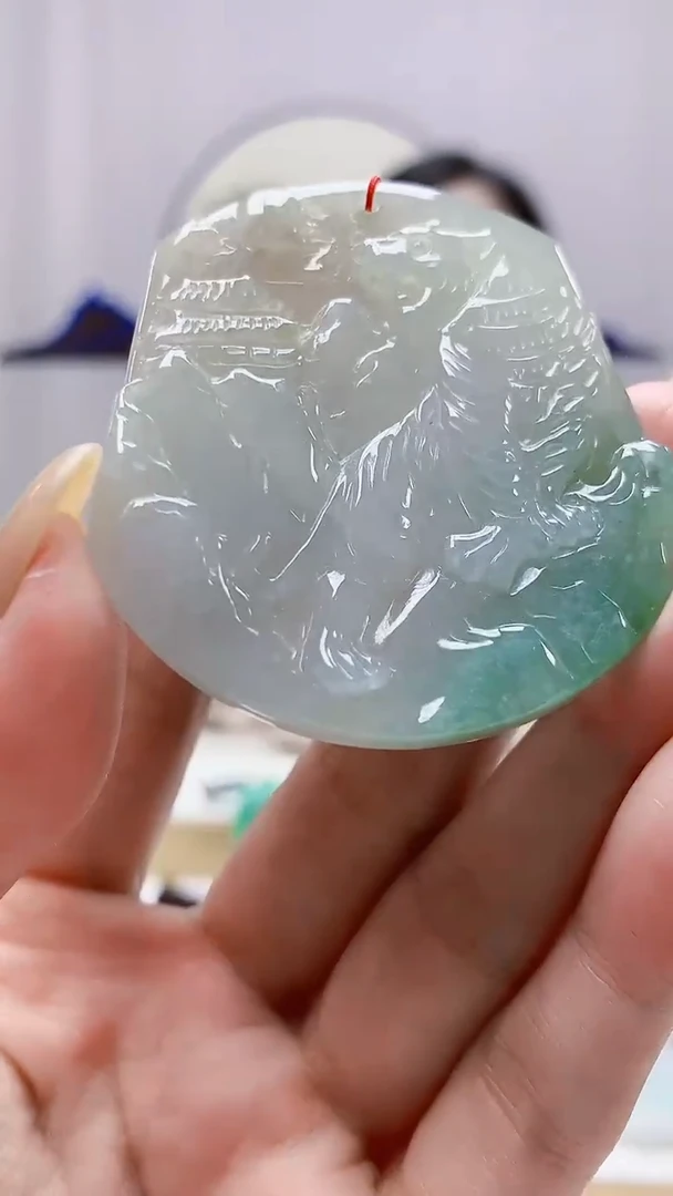 未镶嵌定制翡翠4852MM-毛货挂件77