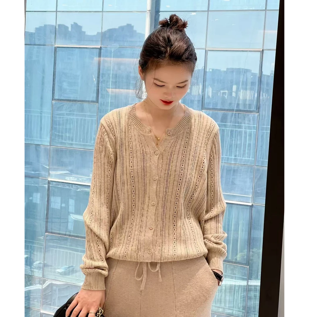 467 宽松女装衫短款休闲毛针织衫常规时尚通勤百搭长袖