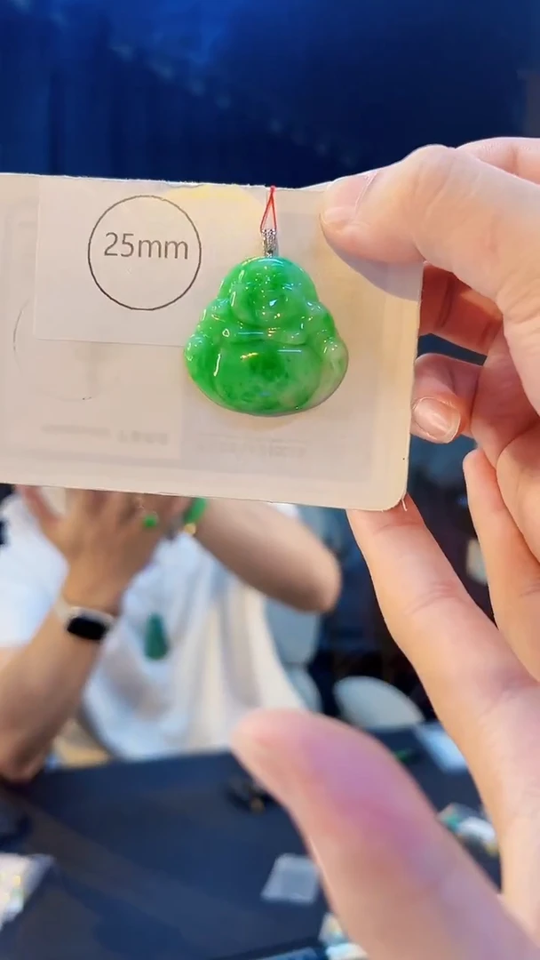 翡翠18K金镶嵌颈饰缅料A货/支持复检/一件