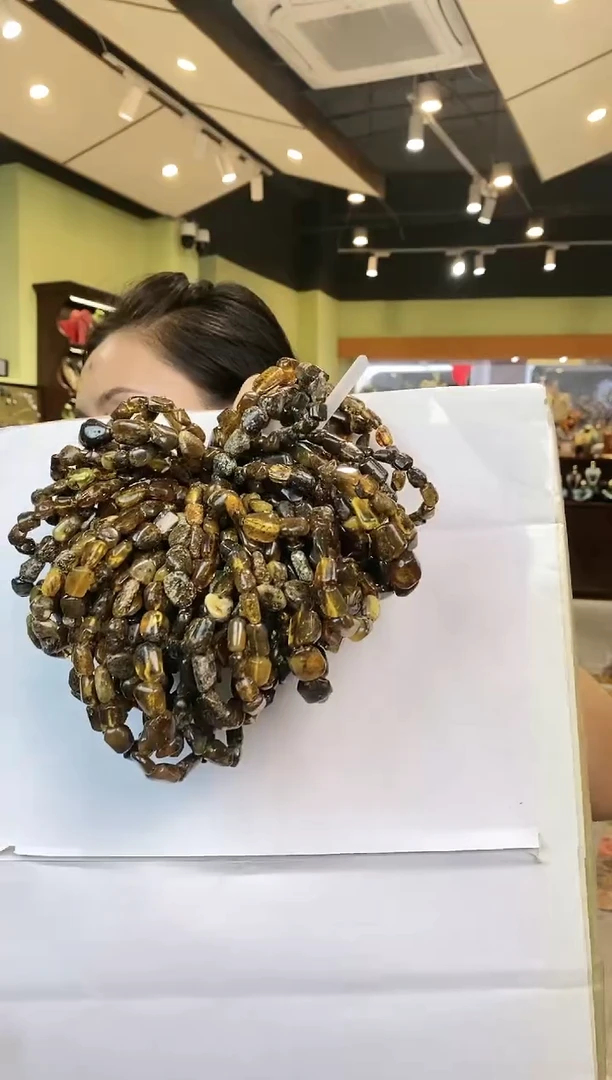 未镶嵌琥珀手链多样性发一