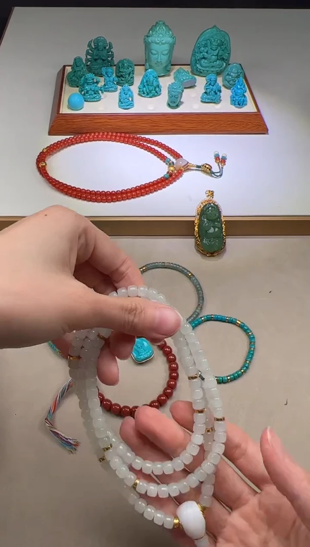 【闪购商品】和田玉（白玉）手串手串18K金镶嵌手串手串