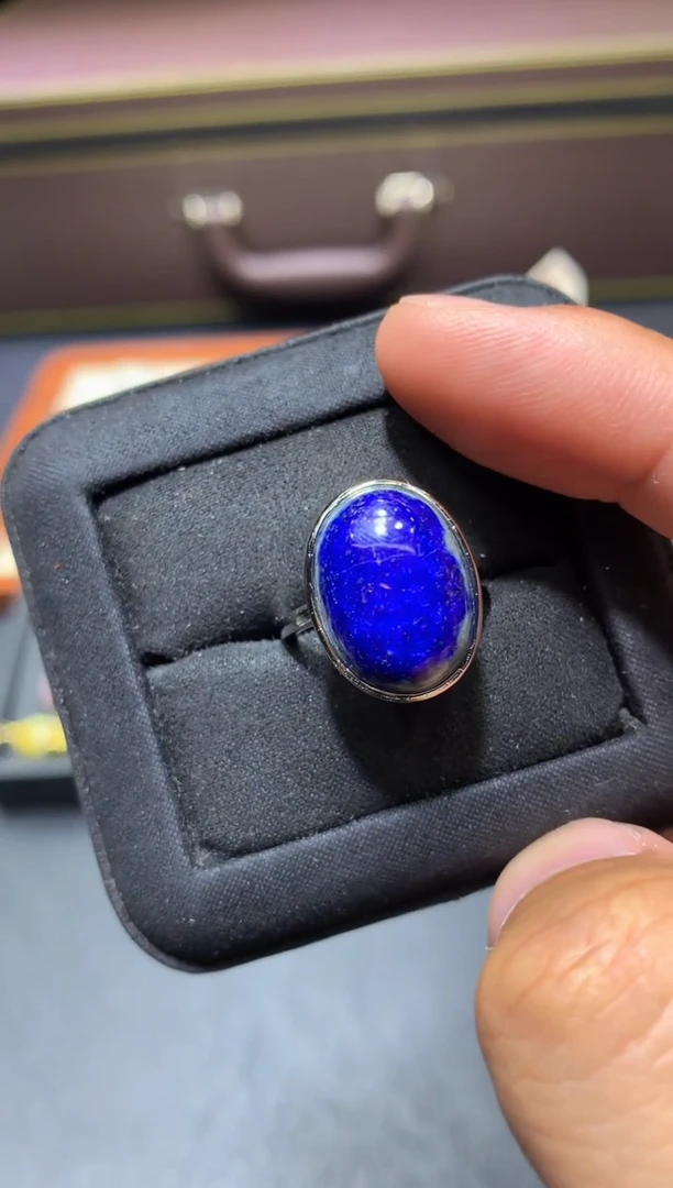 青金石未镶嵌戒指P41【所见即所得】