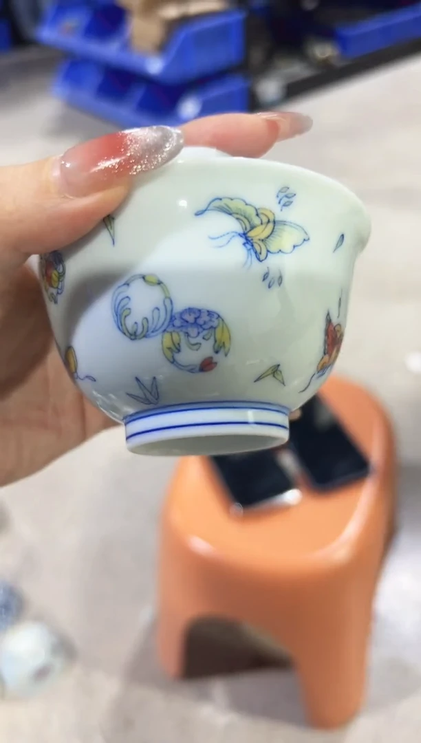 瓷片 朗月 盖碗