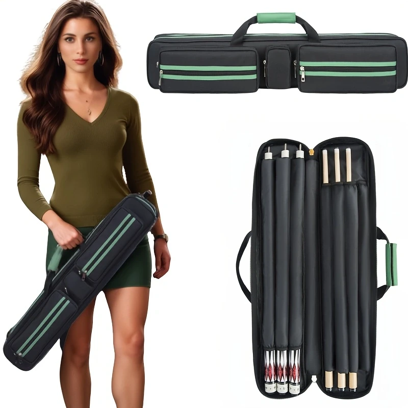 台球杆包7孔大容量便携收纳大头杆包手提肩背斜挎多大头杆杆包