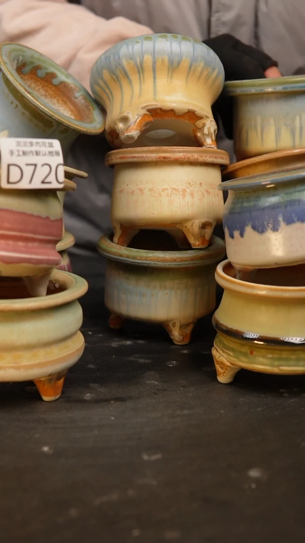 【闪购商品】瓷片景德镇泥泥陶瓷多肉花盆