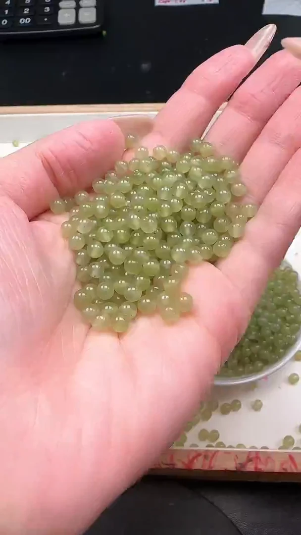 未镶嵌和田玉珠宝半成品晴水N81卡4mm散珠60颗