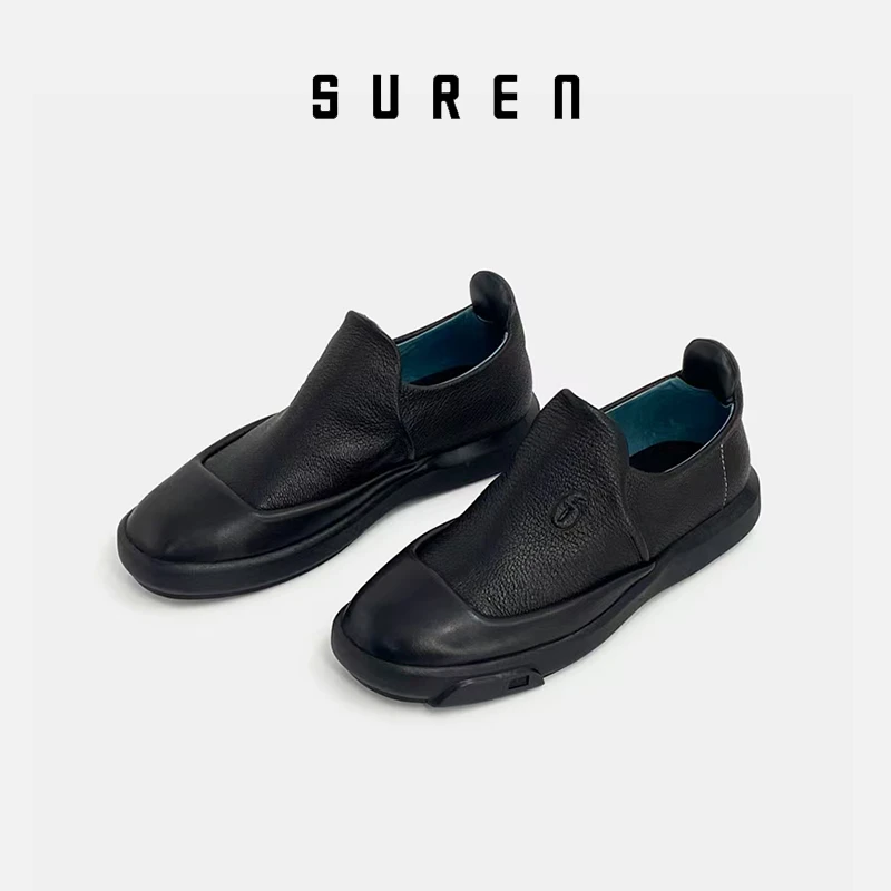 素人男款轻奢时尚高级真皮舒适休闲皮鞋百搭英伦男士商务皮鞋267