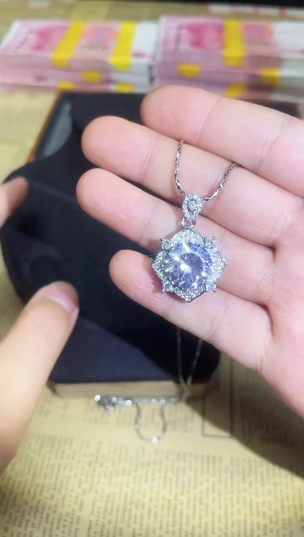 颈饰未镶嵌钻石b224百搭白色吊坠