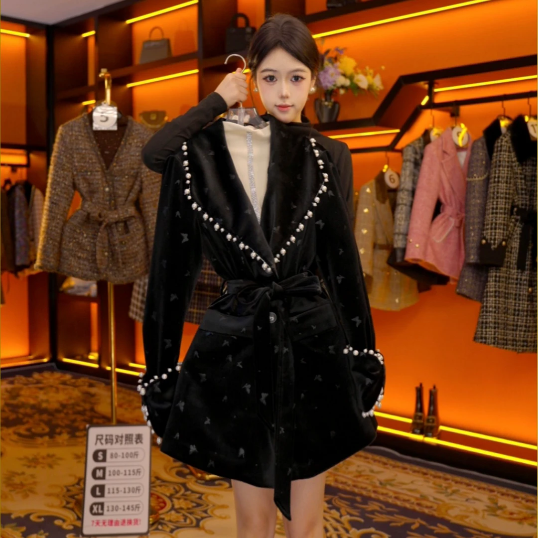 【GG】轻奢气质冬季时尚女士收腰羽绒中长款 A040