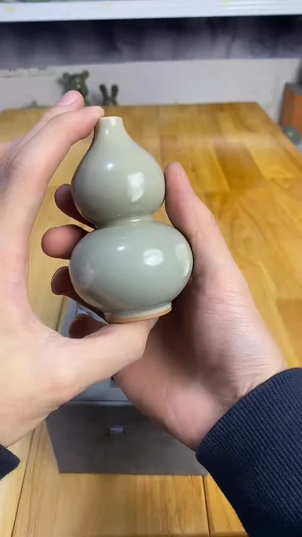 【山隐青瓷】柴烧葫芦瓶摆件  cb-118