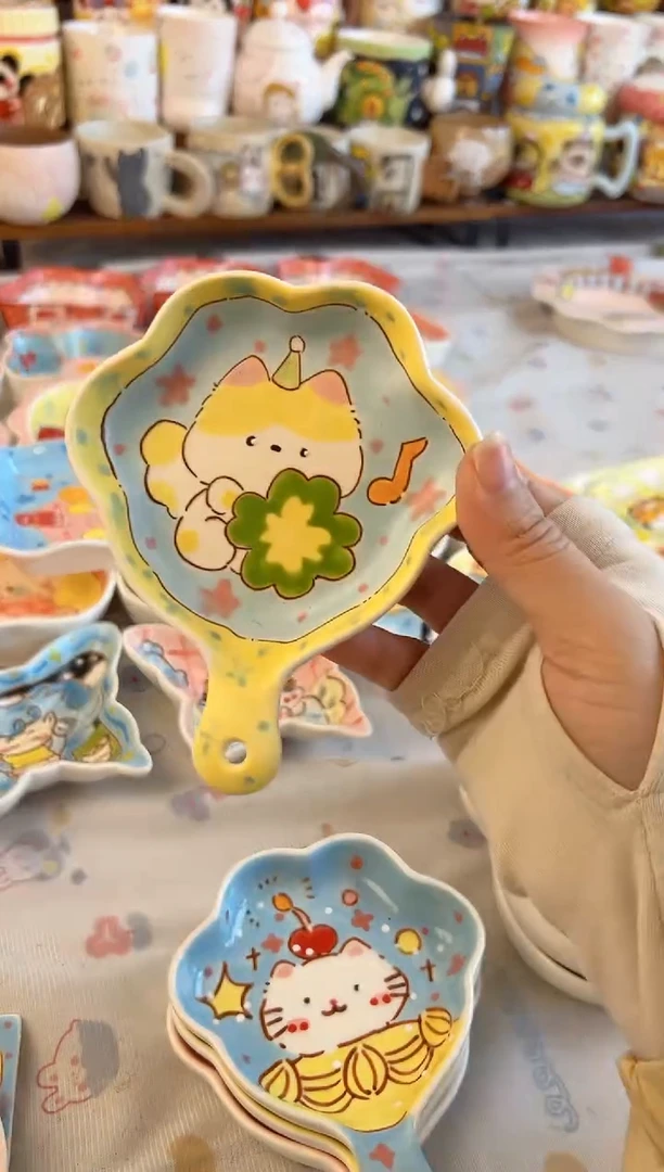 摆件陶景德镇陶瓷手绘微瑕