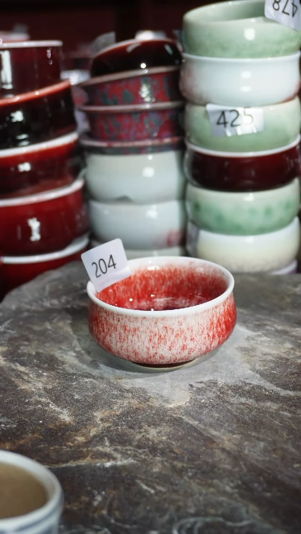 摆件陶精品窑变钧瓷茶器