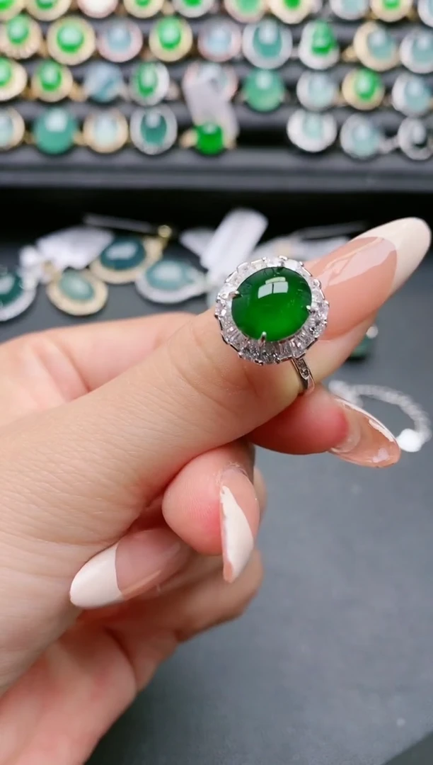 【闪购商品】翡翠戒指银S925镶嵌11111111