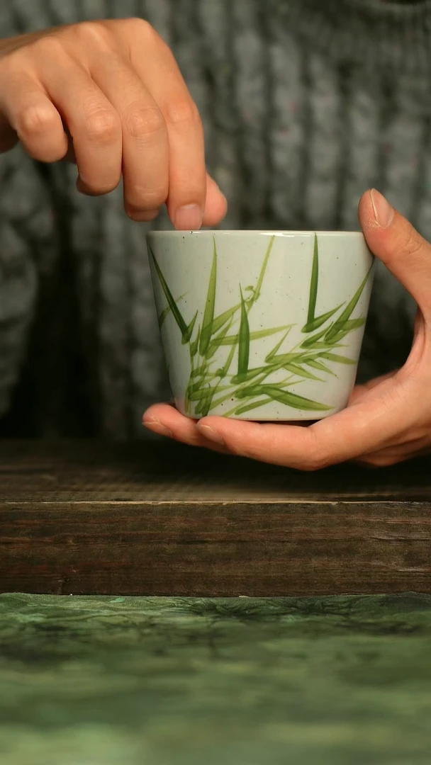 陶瓷青诗集手工手绘瓷器