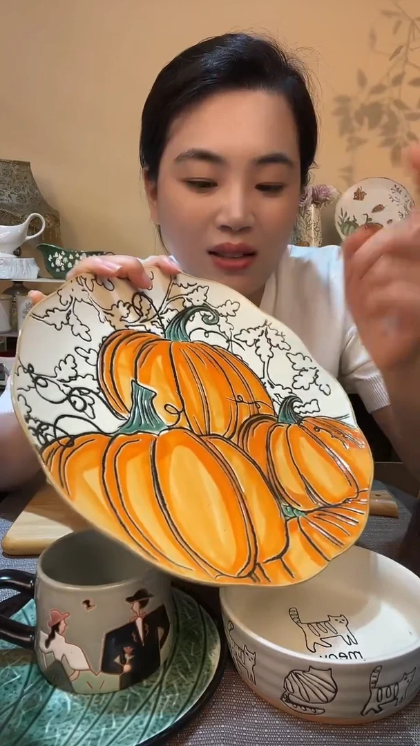 瓷片瑕疵款 10.5英寸盘 介意勿拍