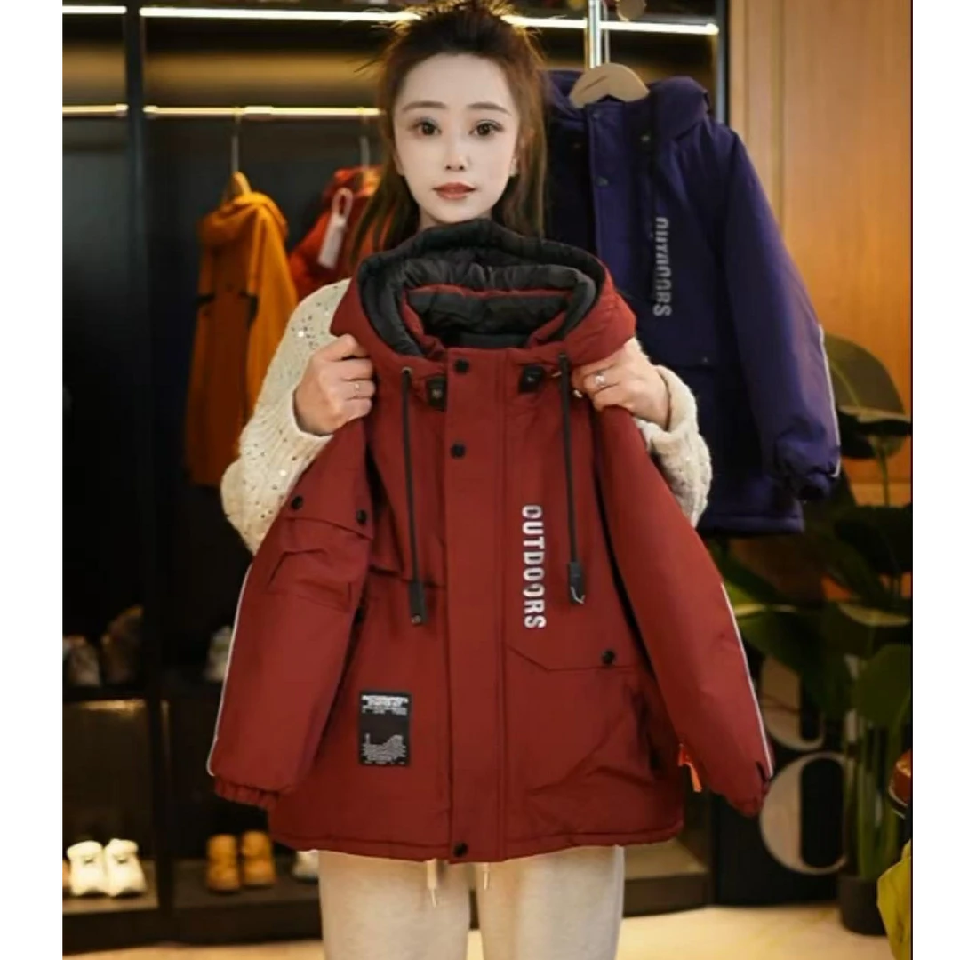 【加绒加厚】2025新款外套中大儿童帅男孩棉衣冬装防风冲锋衣派克服