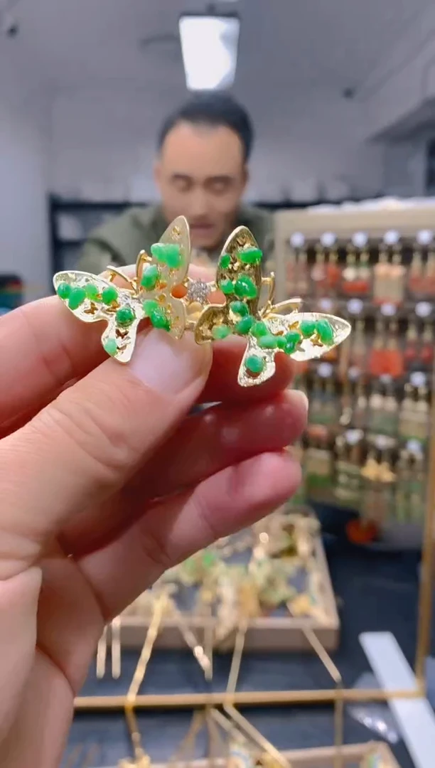 【闪购商品】翡翠耳饰合金53翡翠发簪