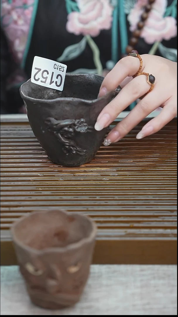 纯手工粗陶茶具每一只不一样