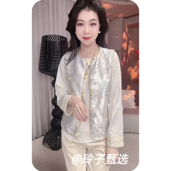 （衣薇）原版双面穿新款新中式设计师款无袖国风马夹上衣女