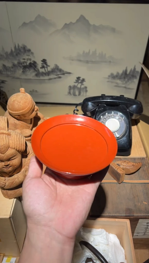 木A3278木上漆中古周边//瑕疵