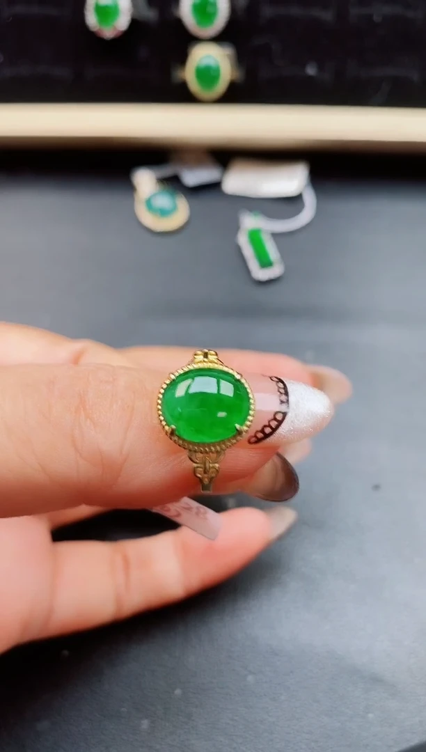 翡翠戒指银S925镶嵌5085050