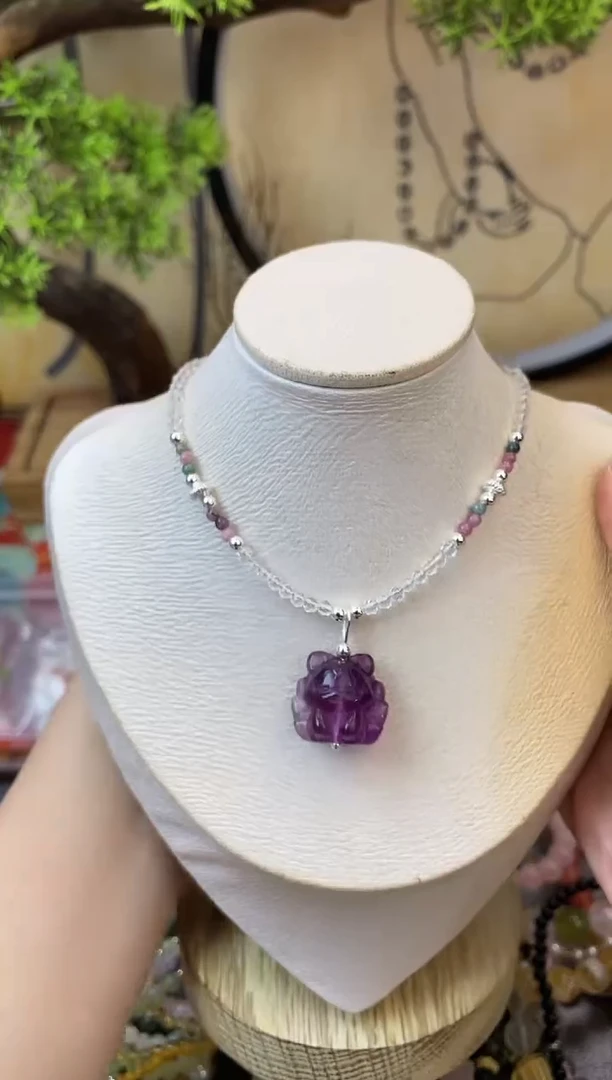 【闪购商品】萤石颈饰未镶嵌368手串