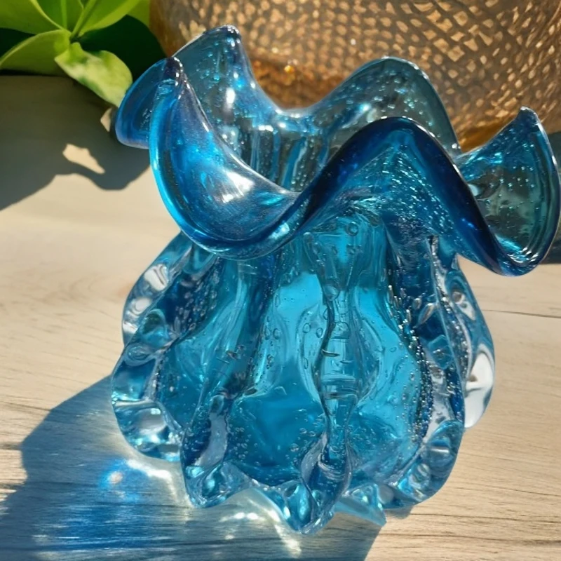 孤品琉璃钱袋花瓶花器