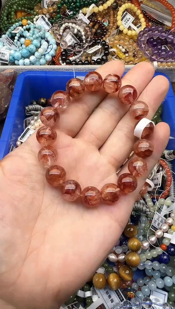 水晶手串未镶嵌胡****麻各种天然玉石手串混搭